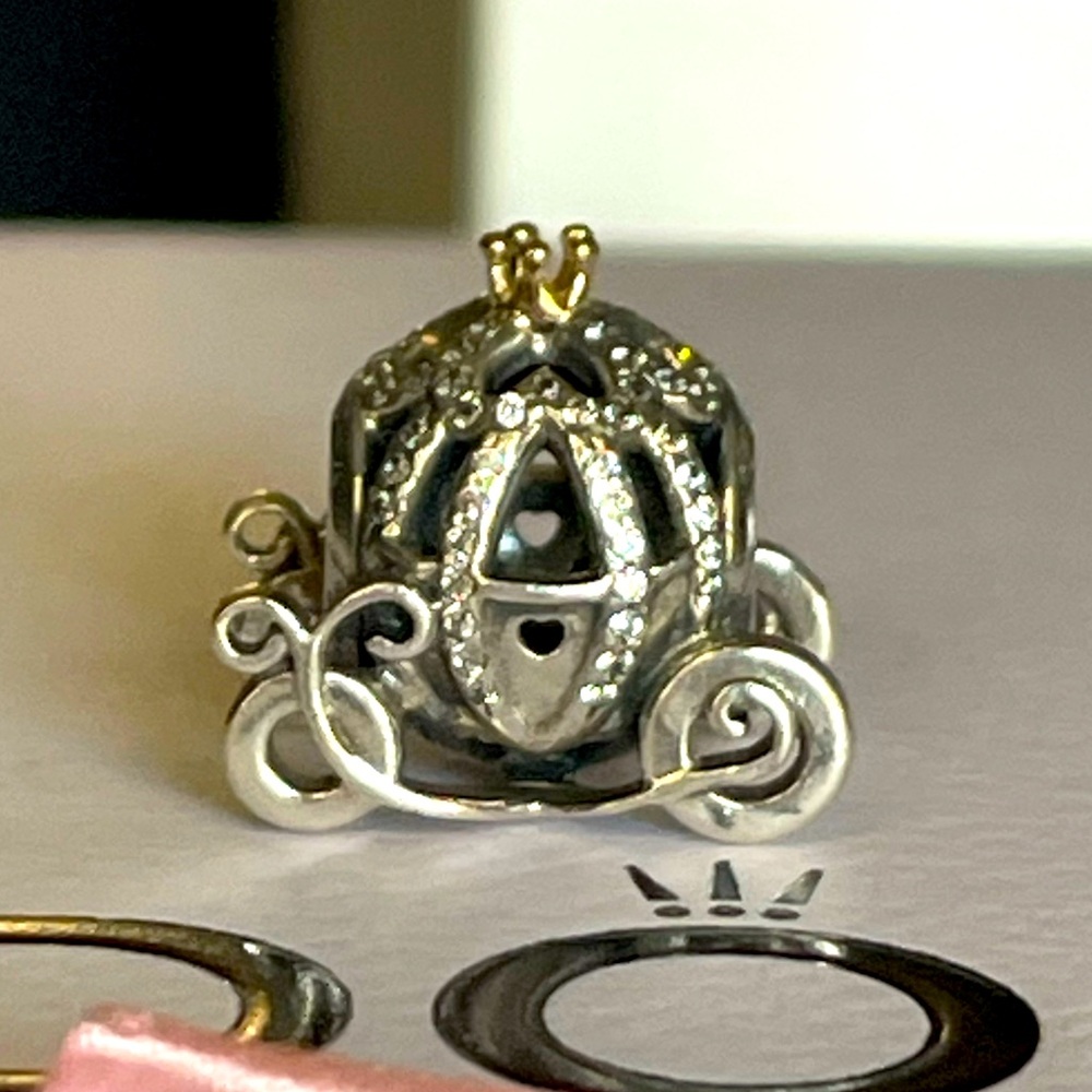 Authentic Disney x Pandora Cinderella’s Pumpkin Carriage charm two toned gold